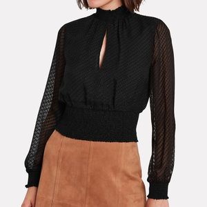 Intermix Silk Melissa Swiss Dot Blouse